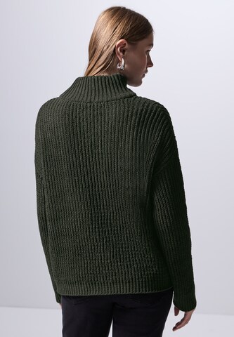 Street One Studio Sweater 'Chenille ' in Green