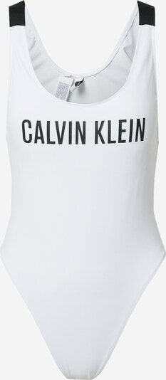 Costum de baie întreg Calvin Klein Swimwear pe negru / alb, Vizualizare produs