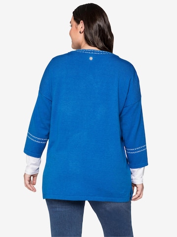SHEEGO Knit Cardigan in Blue