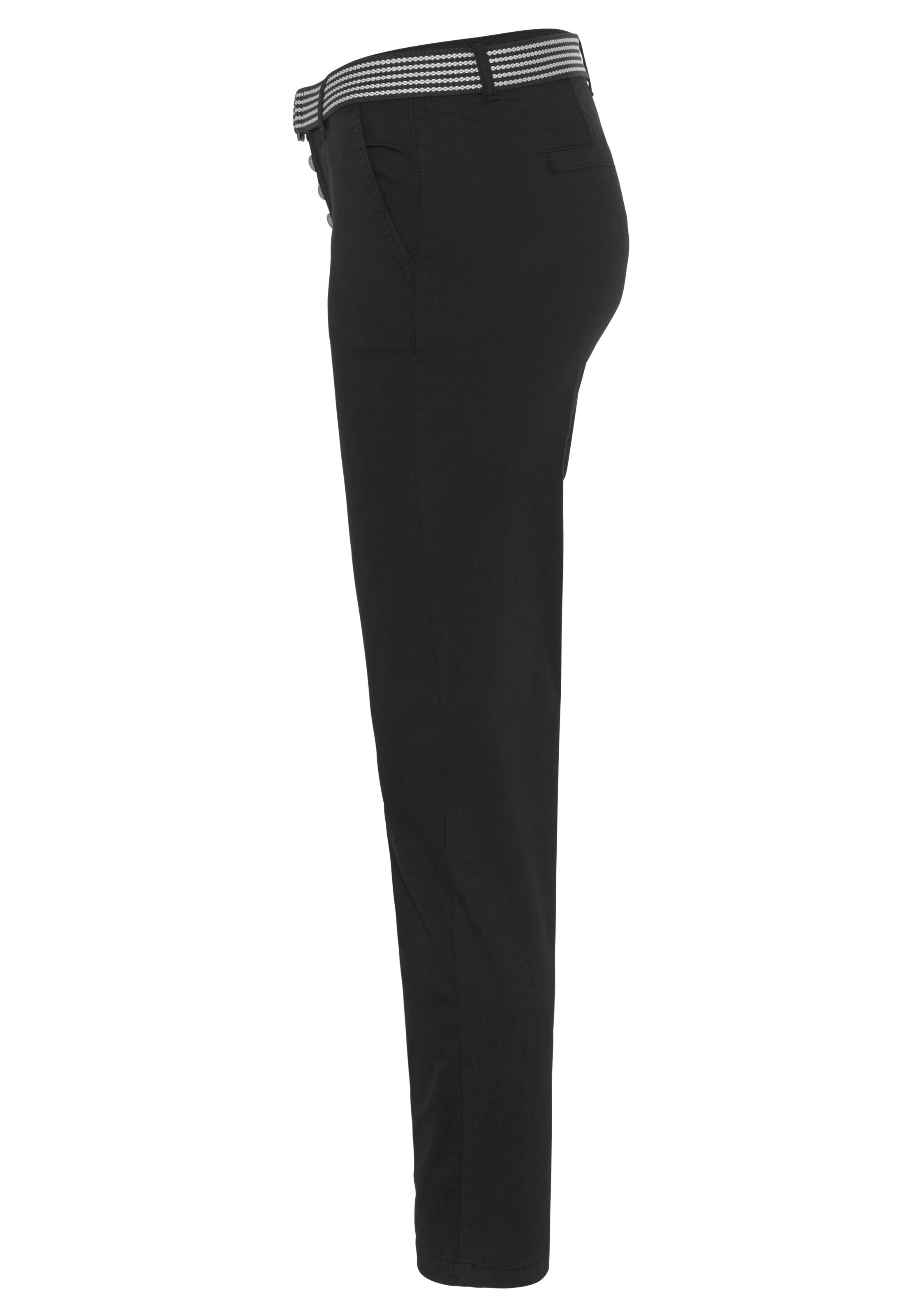 DELMAO Slimfit Hose in Schwarz