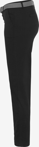 DELMAO Slimfit Hose in Schwarz