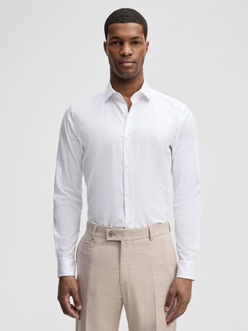 STRELLSON Slim fit Button Up Shirt in White: front