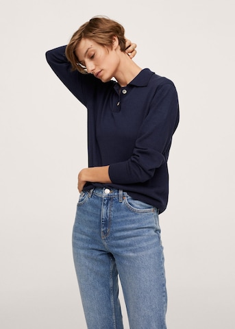 MANGO Regular Jeans 'Newmom' in Blauw