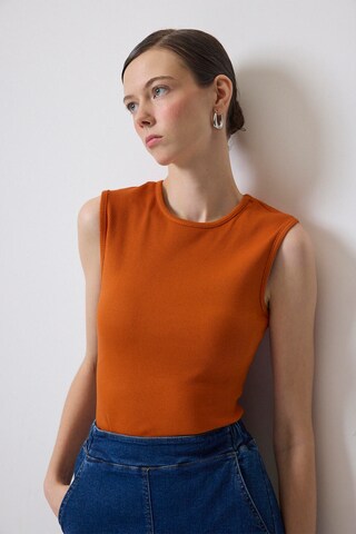 Touche Prive Shirtbody in Orange: Vorderseite