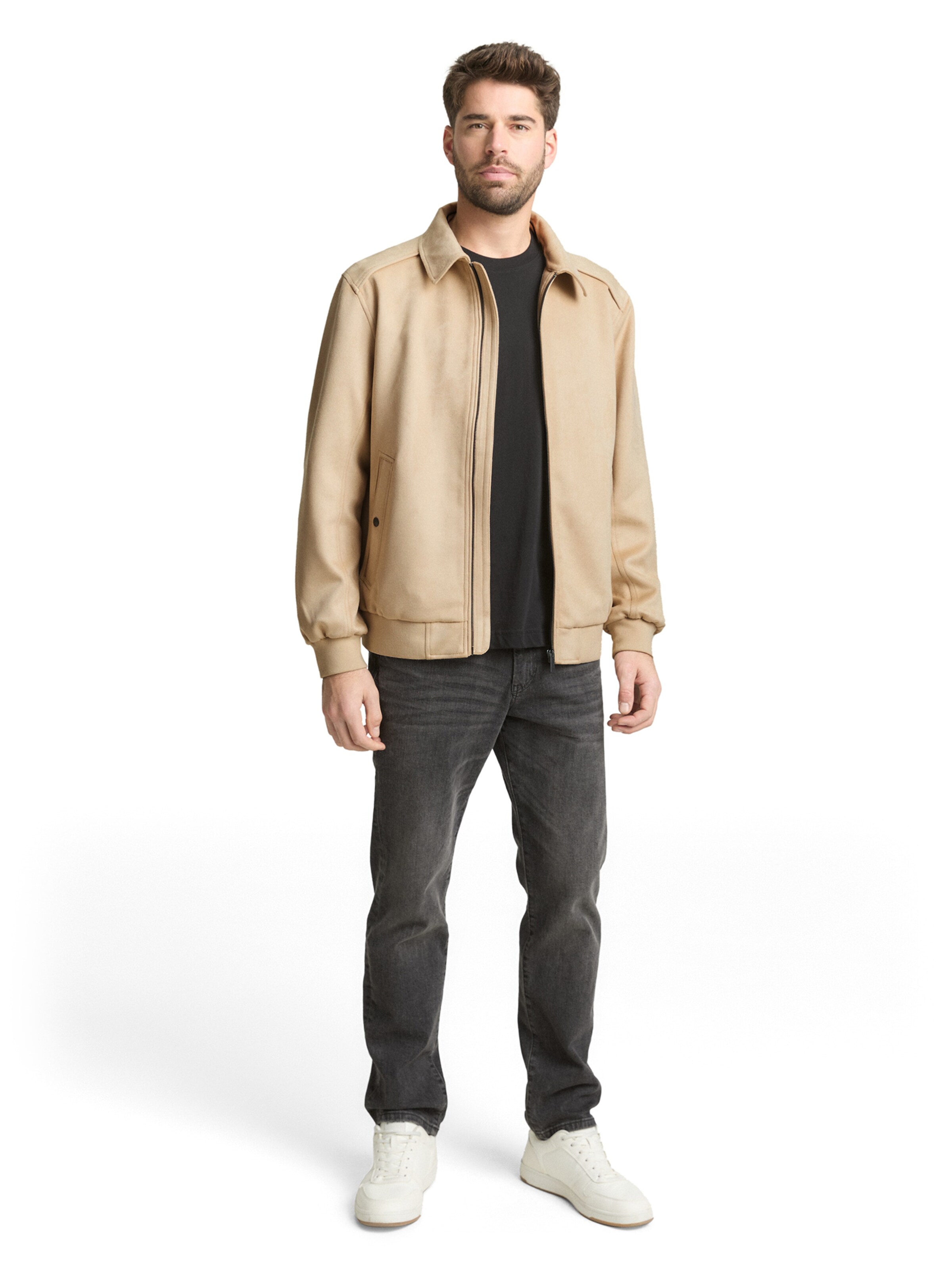 TOM TAILOR Φθινοπωρινό και ανοιξιάτικο μπουφάν σε μπεζ