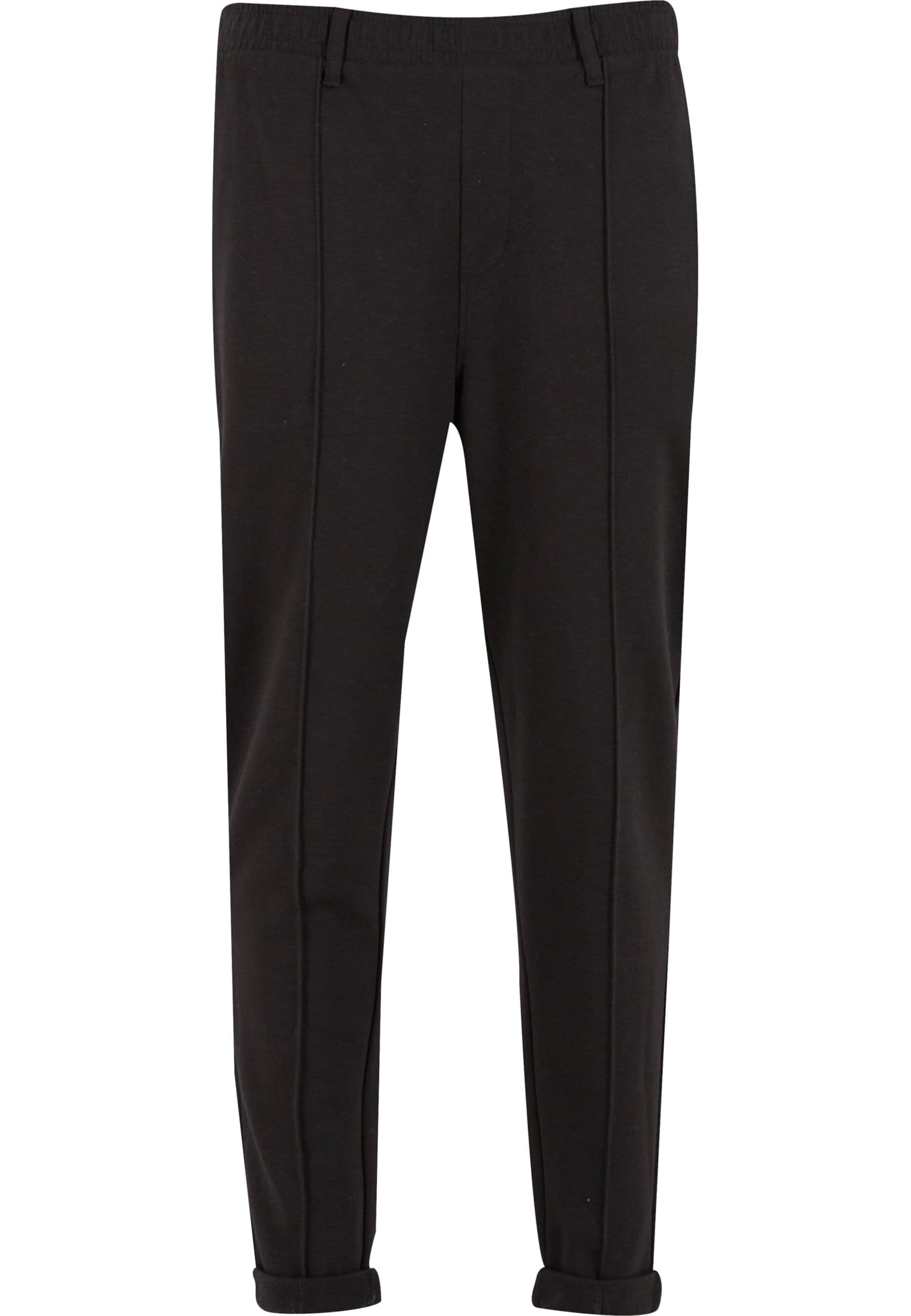 Urban Classics Slimfit Kalhoty – černá: přední strana