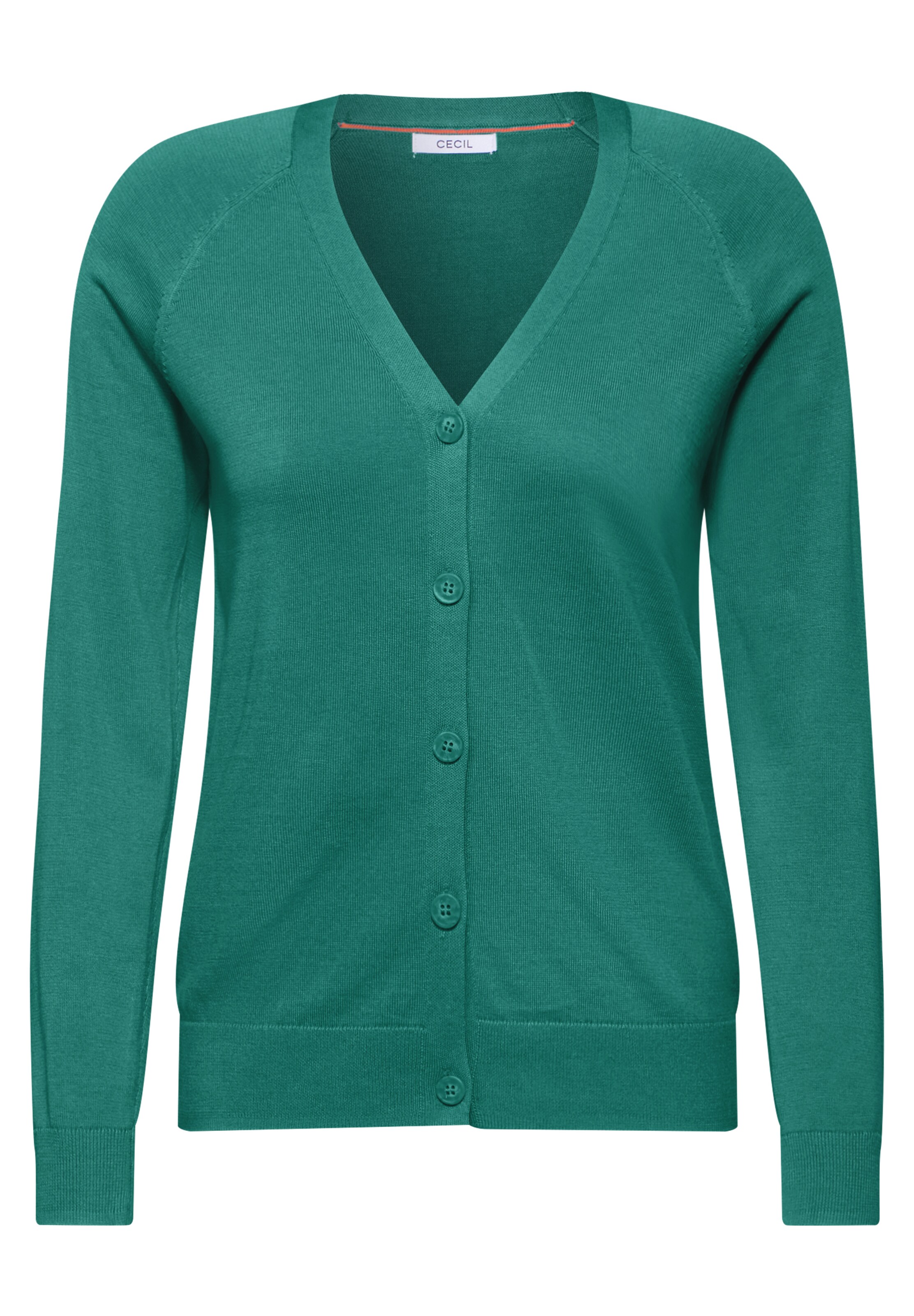 CECIL Knit Cardigan in Green: front