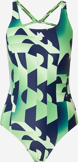 ADIDAS PERFORMANCE Sports swimsuit in Dark blue / Emerald / Light green / White, Item view