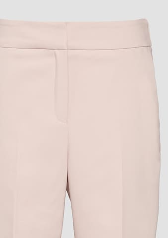 s.Oliver BLACK LABEL Tapered Trousers with creases in Pink