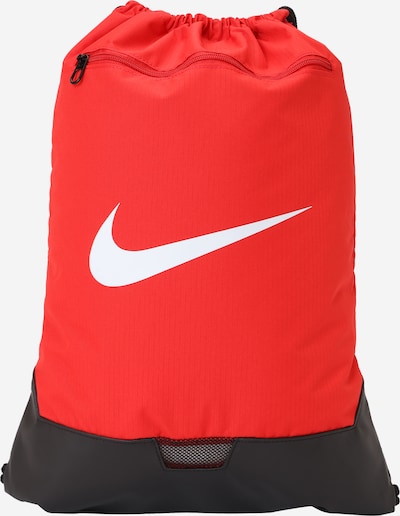 Sportinis krepšys-maišas 'Brasilia 9.5' iš NIKE, spalva – raudona / juoda / balta, Prekių apžvalga