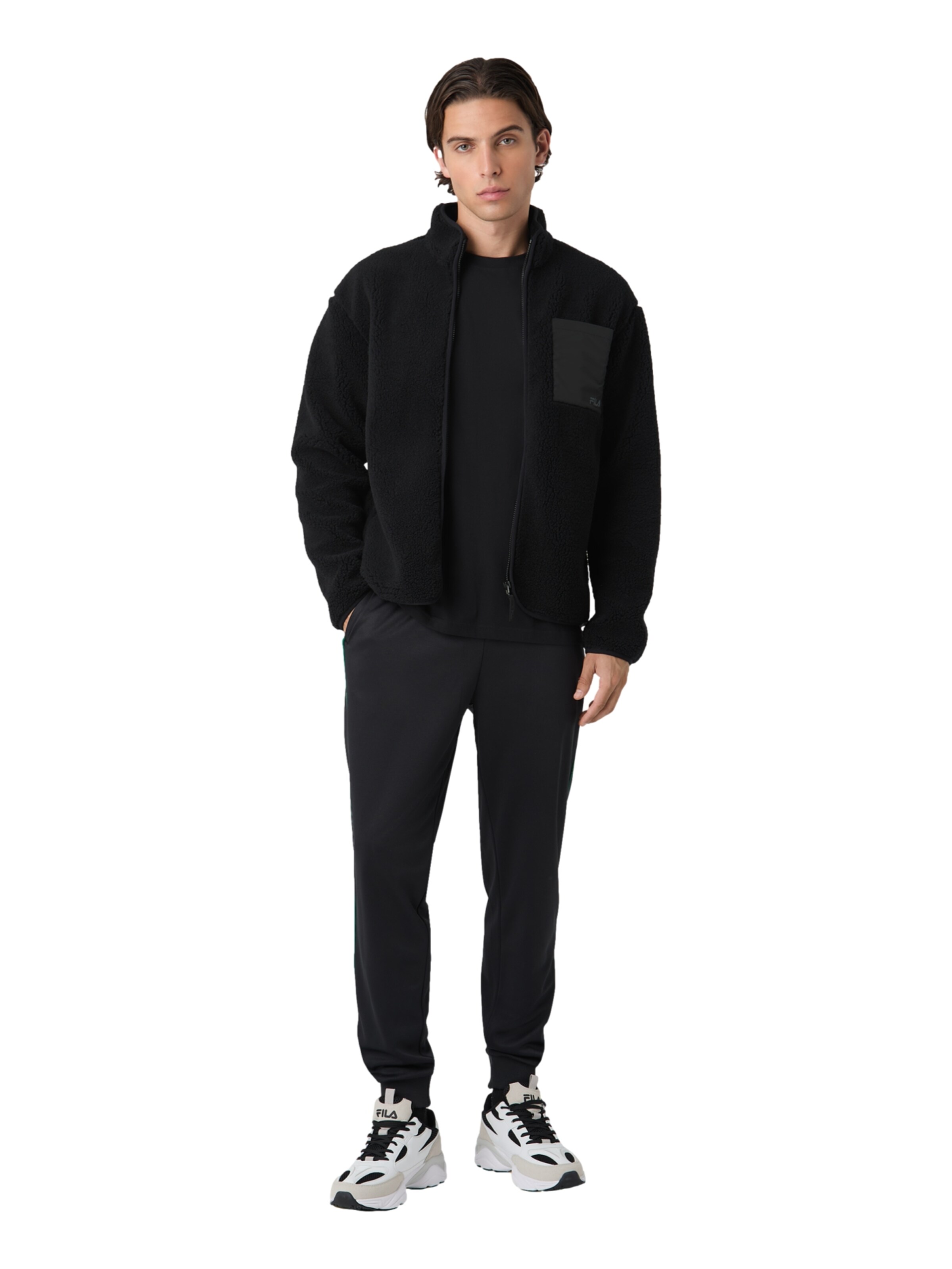 FILA Fleecejakke 'VALGRANA' i sort