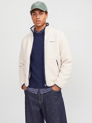 Veste en polaire 'JWHNORREBRO' JACK & JONES en blanc : devant