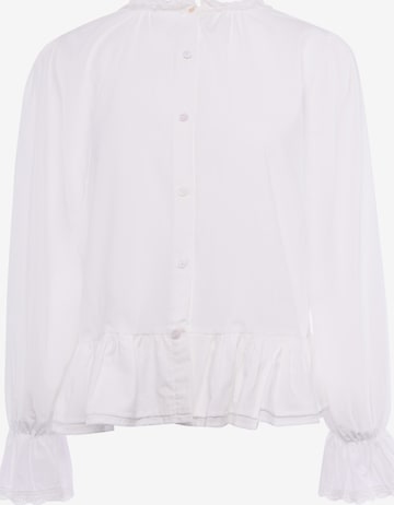 faina - Blusa em branco: frente