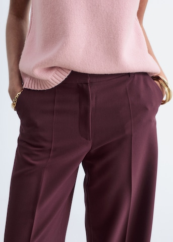 Wide leg Pantaloni con piega frontale di & Other Stories in rosso