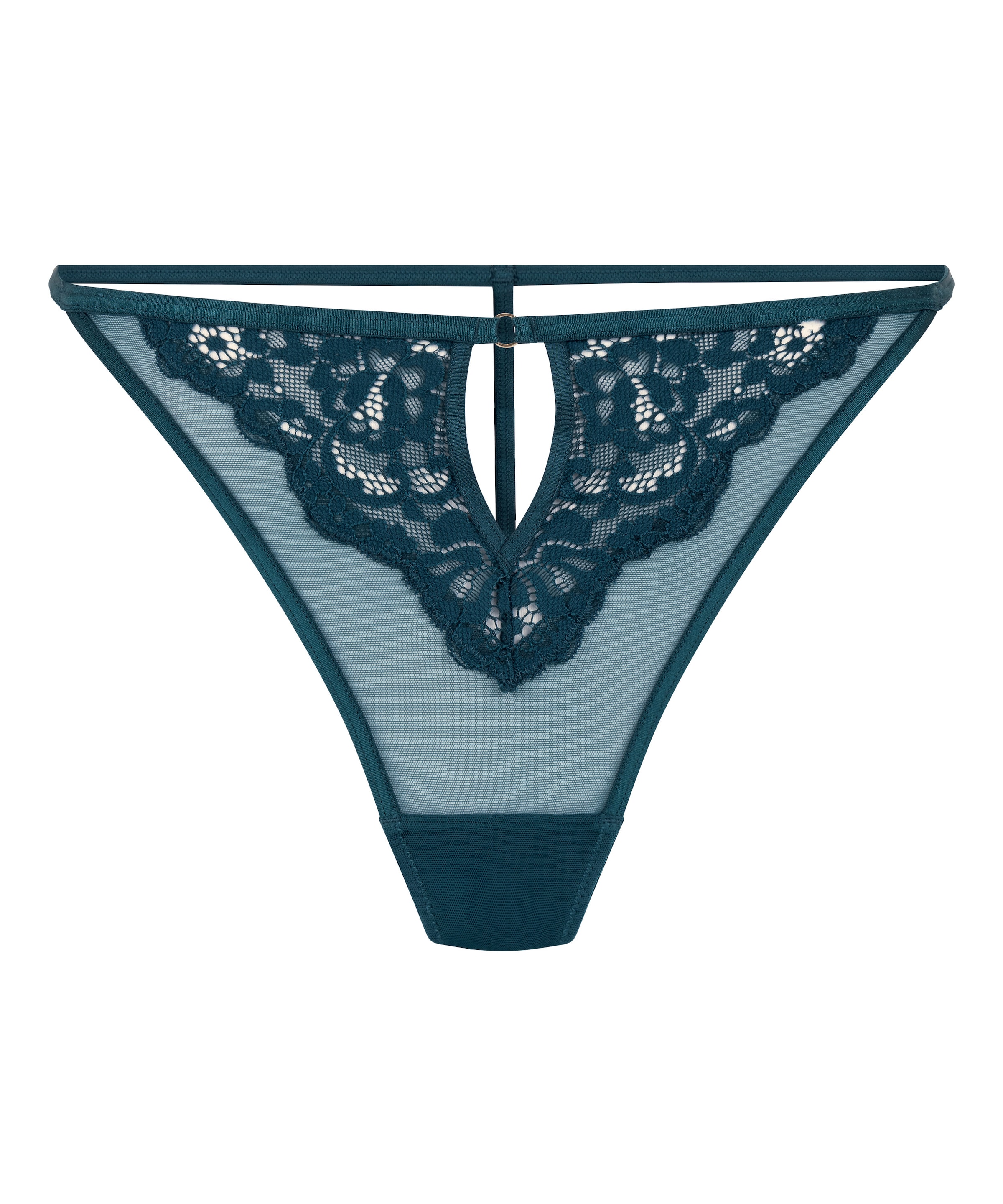 Hunkemöller String 'Cinnamon' in Blau: Vorderseite