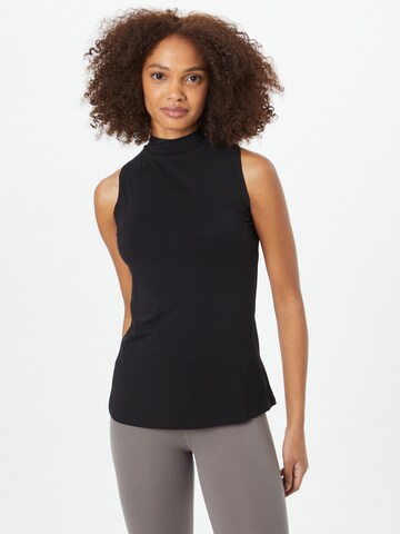 CURARE Yogawear Sports Top in Black: front