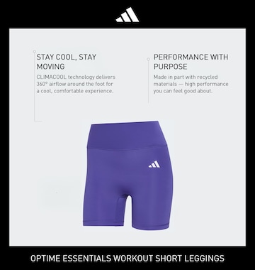 ADIDAS PERFORMANCE - Skinny Calças de desporto 'Optime Essentials' em roxo