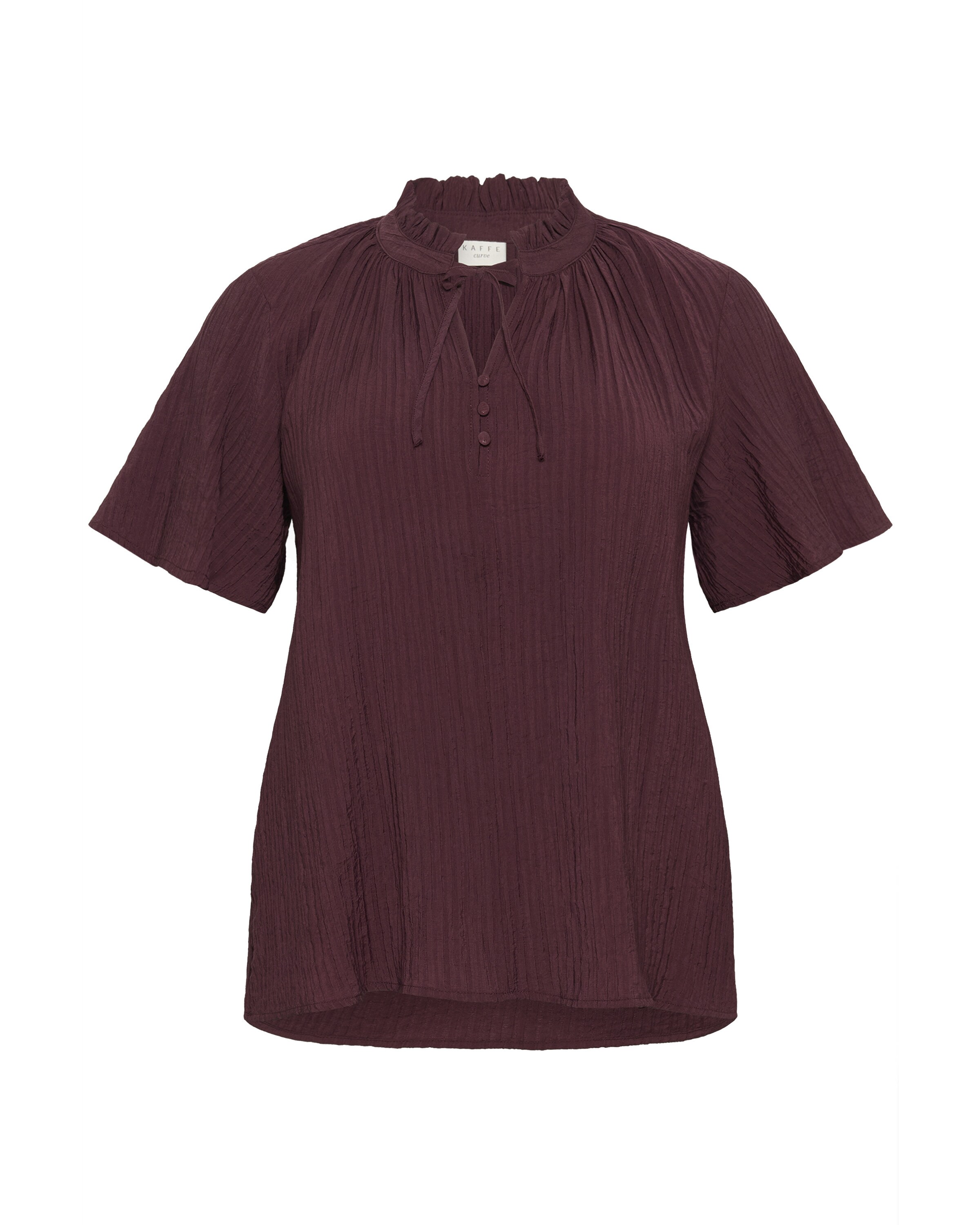 KAFFE CURVE Bluse 'Lisana' in Braun: Vorderseite