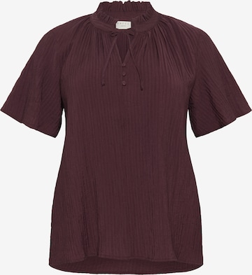 KAFFE CURVE Bluse 'Lisana' in Braun: Vorderseite