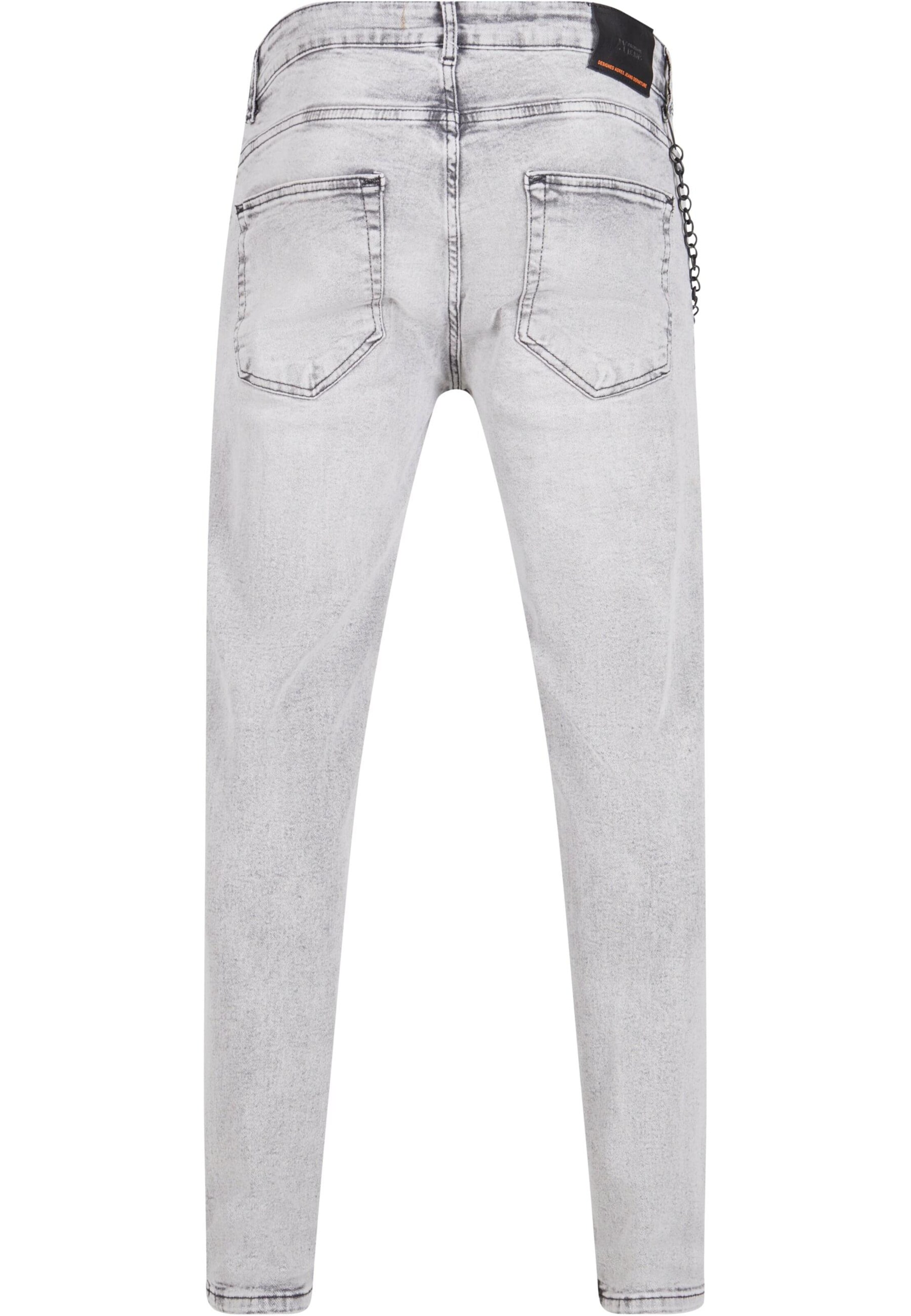 Tapered Jeans di 2Y Premium in grigio