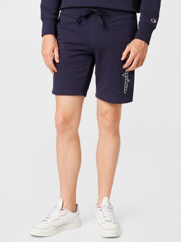 Champion Authentic Athletic Apparelregular Sportske hlače - plava boja: prednji dio