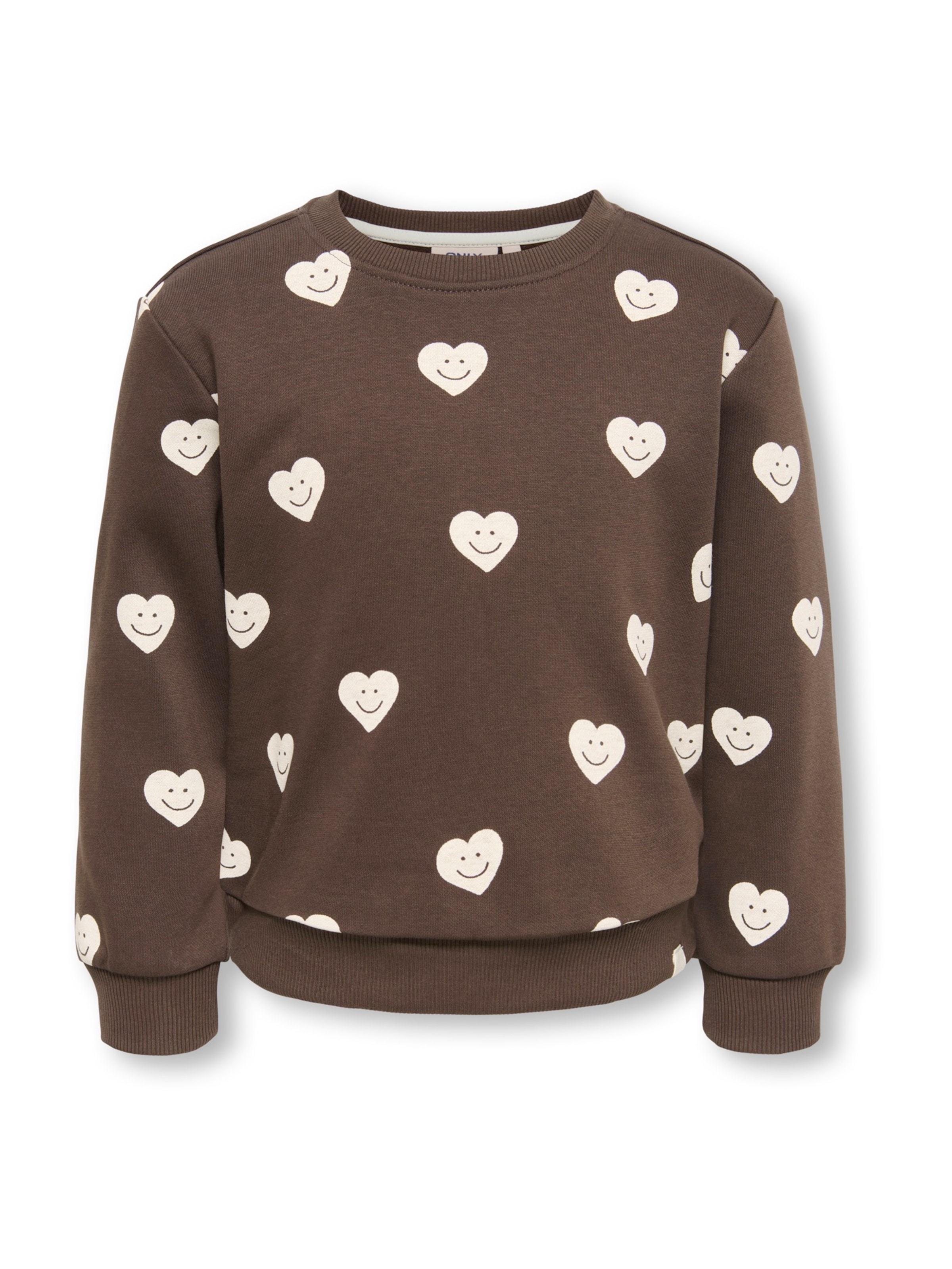 Only Mini Sweatshirt 'KMGELVA' i brun: framsida