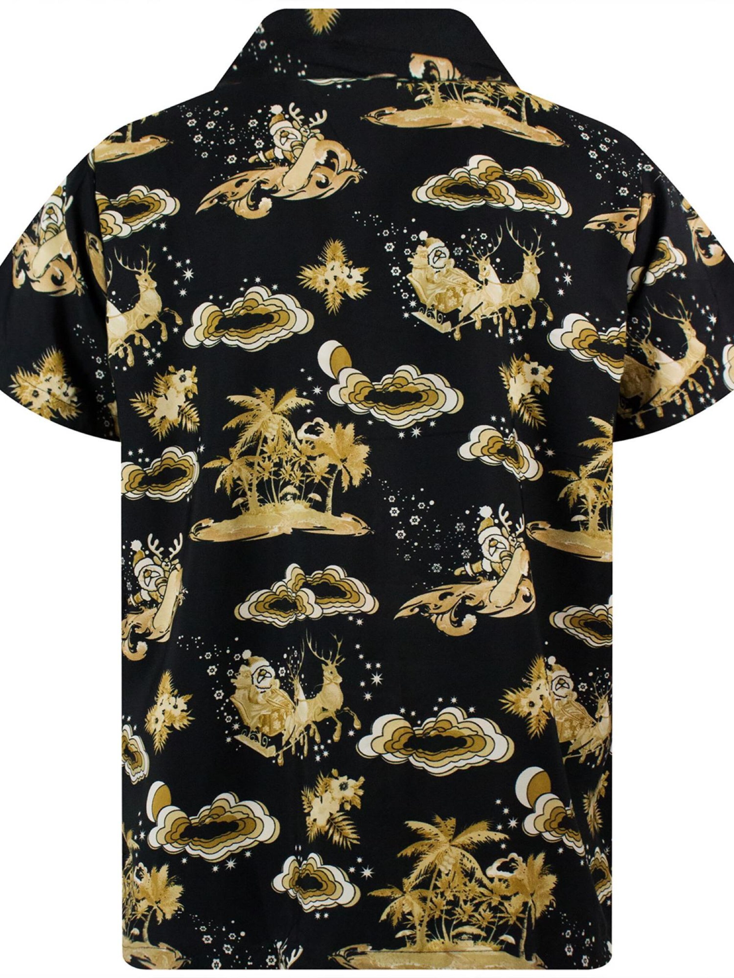 King Kameha Regular Fit Hemd 'Christmas Island'‌‌‌‌‌‌‌‌ in Braun