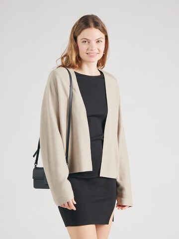 DRYKORN Knit cardigan 'MIRALA' in Brown: front