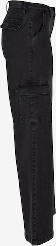 Urban Classics Zvonové kalhoty Džíny s kapsami – černá