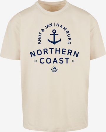 T-Shirt F4NT4STIC en beige : devant