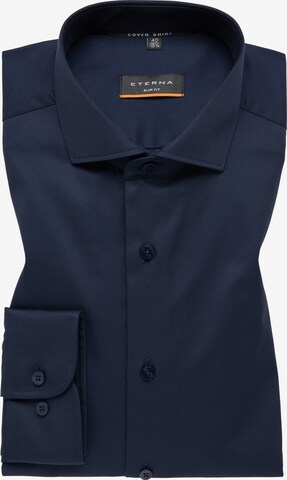 ETERNA Slim fit Button Up Shirt in Blue