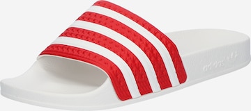 Mule 'Adilette' ADIDAS ORIGINALS en rouge : devant