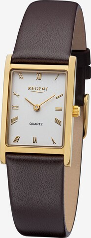 REGENT Analog Watch in Brown: front