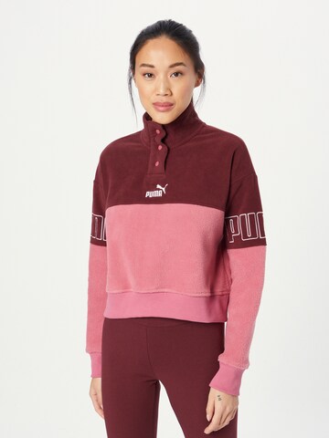 PUMA Športen pulover | vijolična barva: sprednja stran