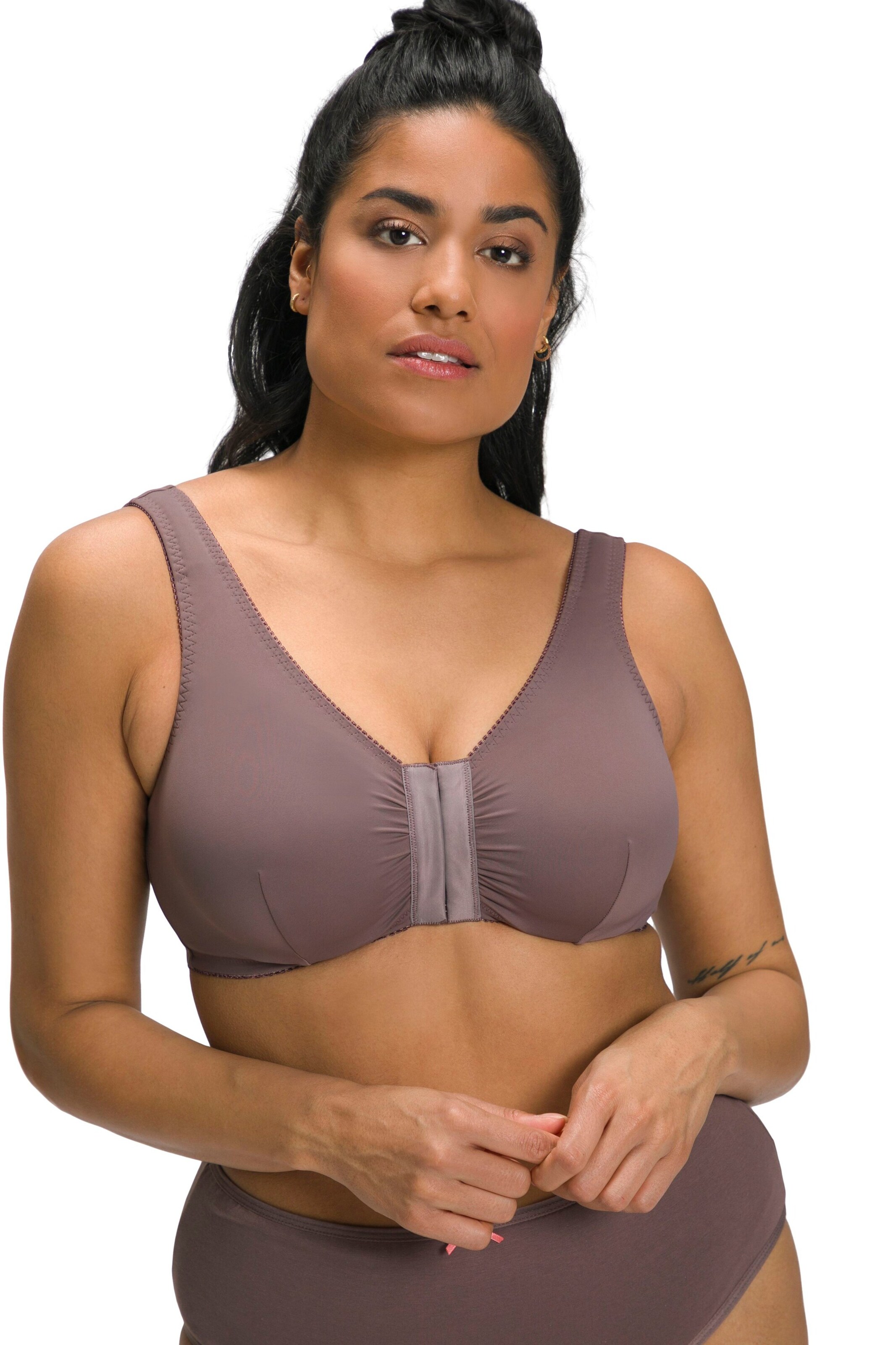 Ulla Popken Regular Bra in Brown: front