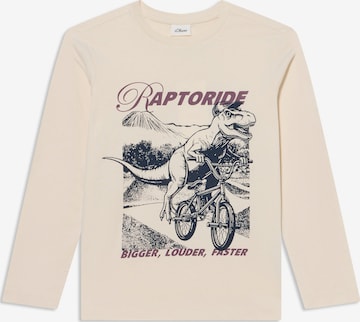 s.Oliver Shirt in Beige: voorkant