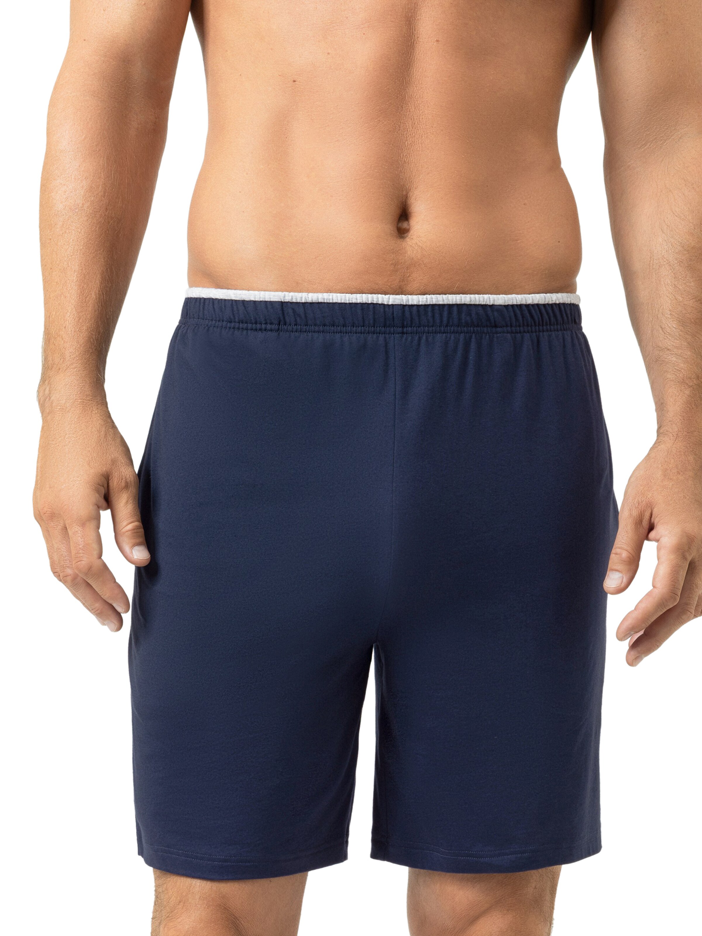 Pantalon de pyjama 'Dry Cotton Colour' Mey en bleu : devant