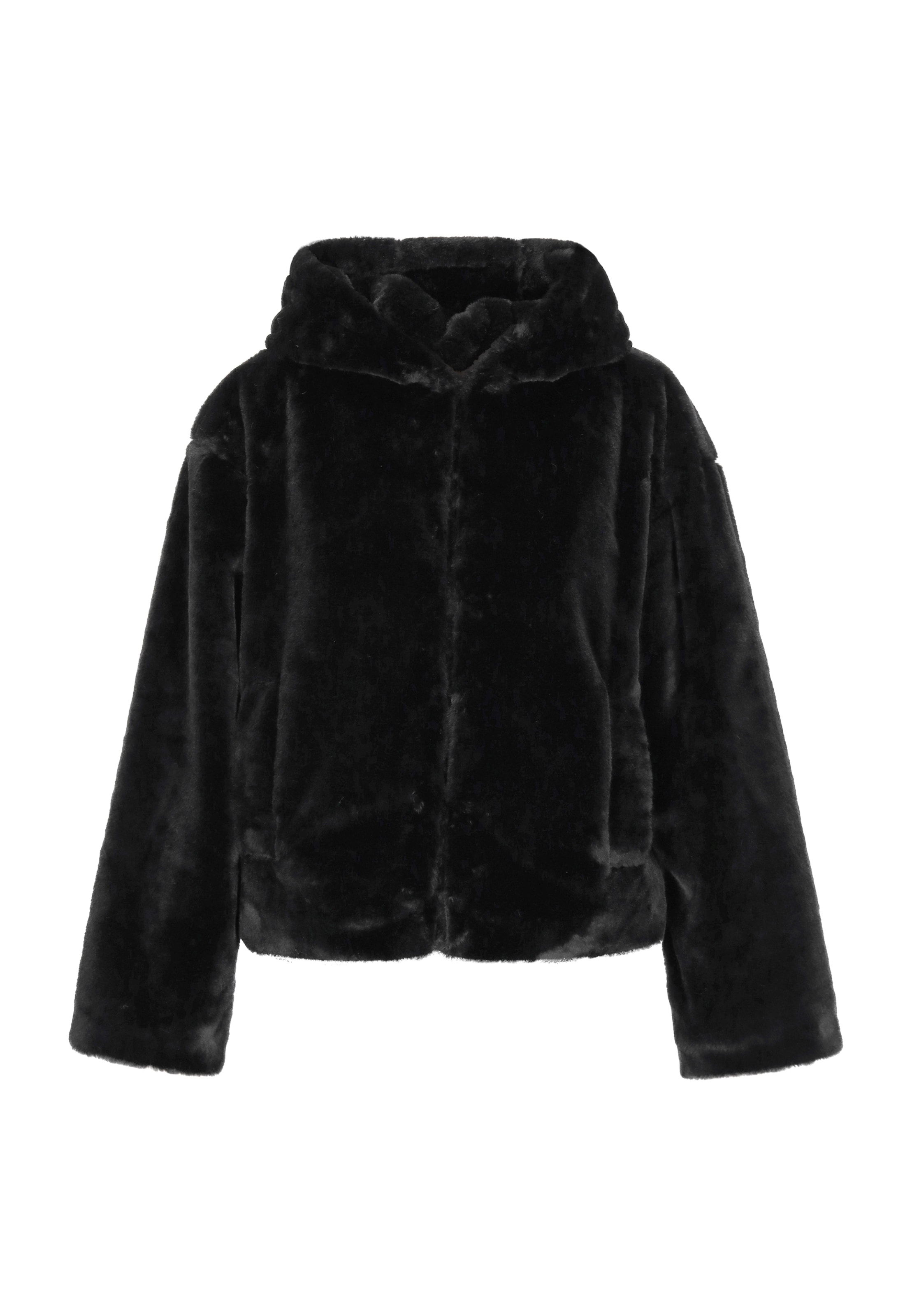 myMo ROCKS Φθινοπωρινό και ανοιξιάτικο μπουφάν σε μαύρο: μπροστά