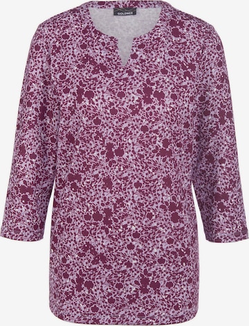 Goldner Shirt in Lila: Vorderseite