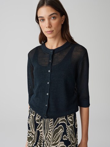 OPUS Knit Cardigan 'Datina' in Blue: front