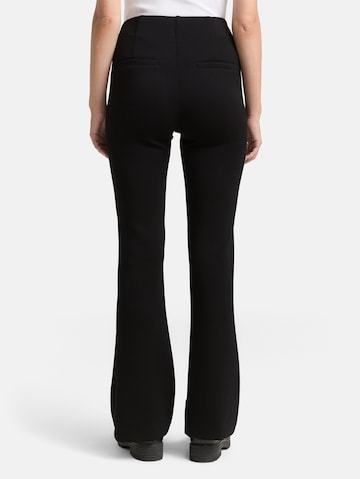 TOM TAILOR Flared Pants in Black