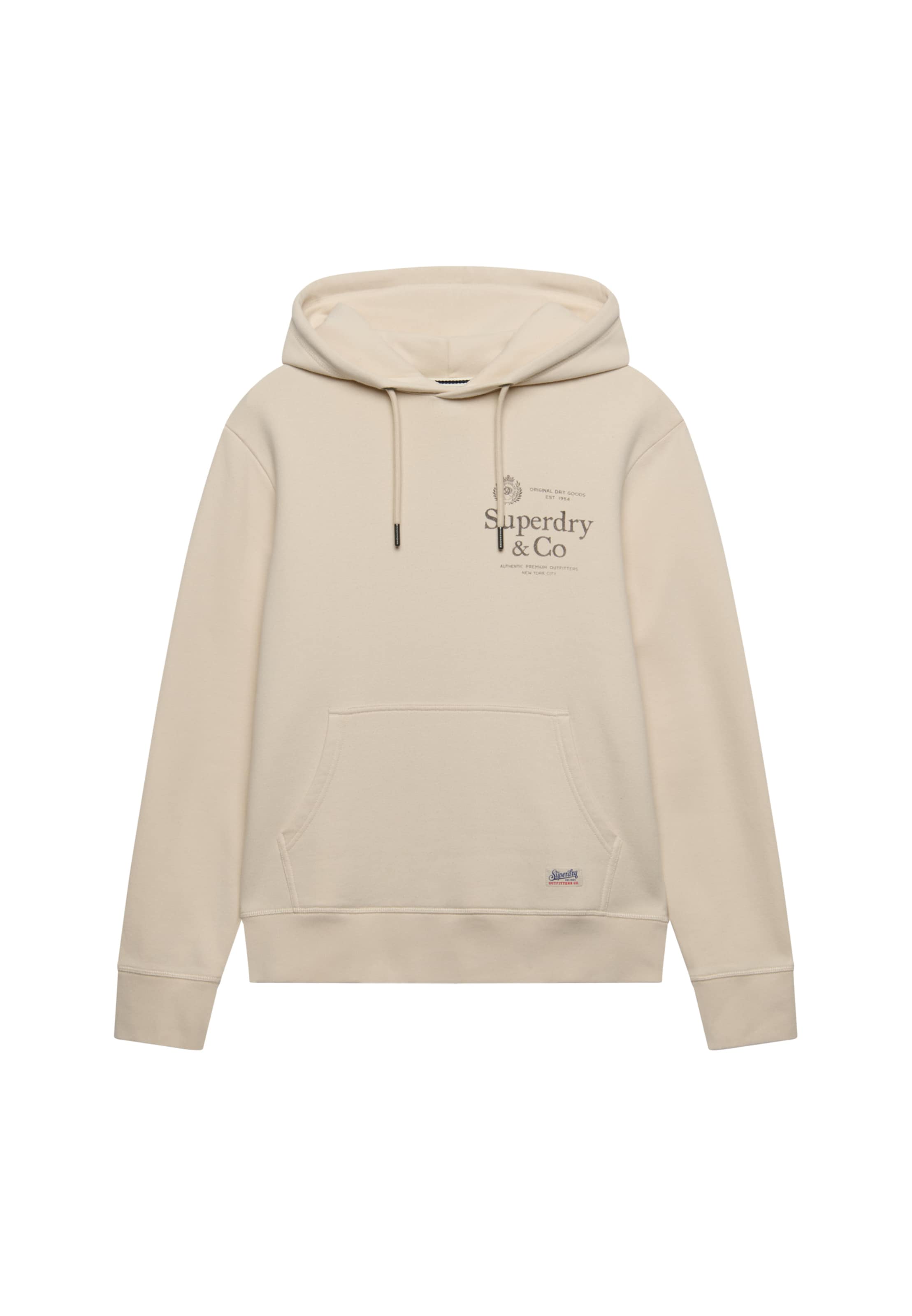 Superdry & Co Sweatshirt '1954 Company' in Beige: front