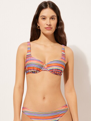 CALZEDONIA T-shirt Bikini Top in Mixed colors: front