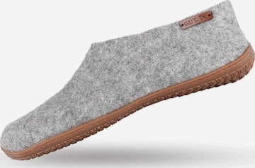 SHUS walk with nature Huisschoen 'Uldhjemmesko (100% ren uld) -m/Gummisål - Dansk Design fra SHUS' in Grijs: voorkant