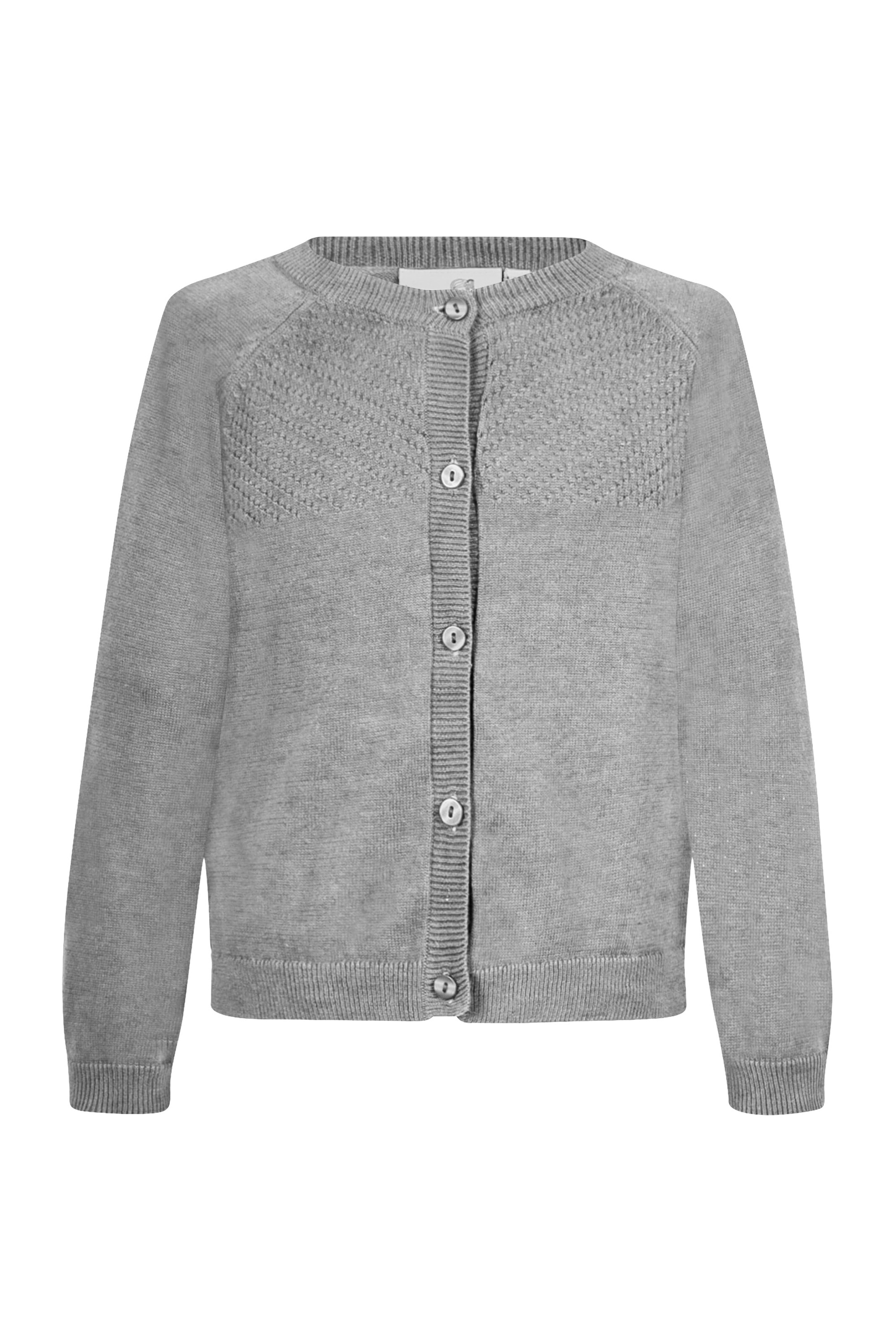 happy girls Knit Cardigan in Grey: front