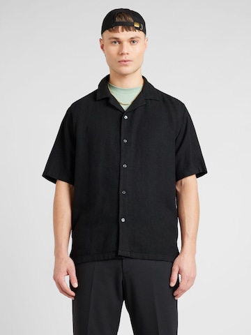 Abercrombie & Fitch - Ajuste regular Camisa en negro: frente