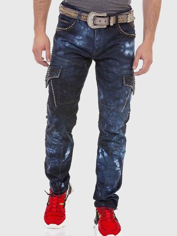 Coupe slim Jean CIPO & BAXX en bleu : devant