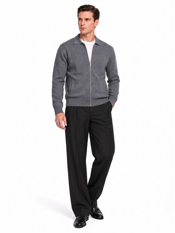 ALLTHEMEN Strickjacke 'Fadenton'‌‌‌‌‌‌‌‌‌ in Grau: Vorderseite