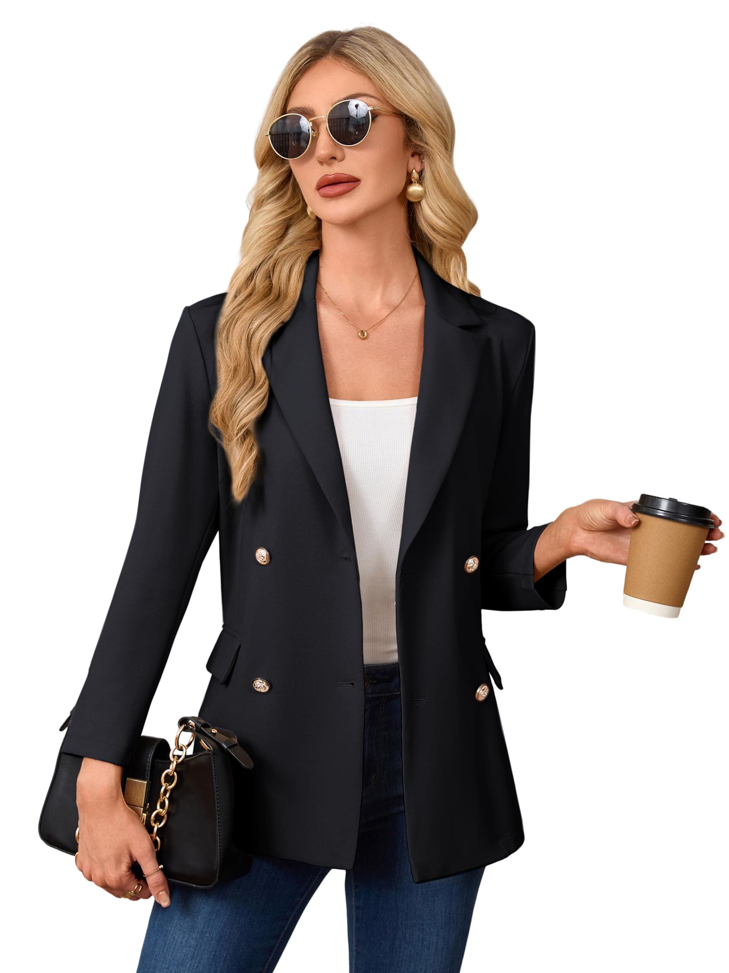 Yesfashion Blazer in Black: front
