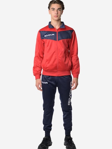 Completo sportivo 'Tuta sportiva Unisex Givova Visa in triacetato TR018 TUTA VISA TRIACETATO GIVOVA' di Givova in rosso: frontale